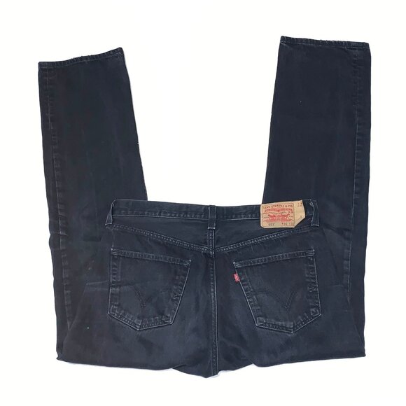 Levi's 501 XX Black Straight Leg Fit Jeans Men's 35x32 Button Fly Cotton Denim - Picture 8 of 8